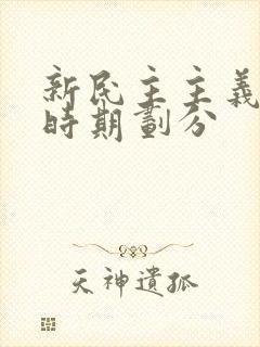 新民主主义革命时期划分