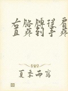 右胳膊从肩膀一直疼到手疼痛