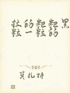 拉的粑粑黑色一粒一粒的