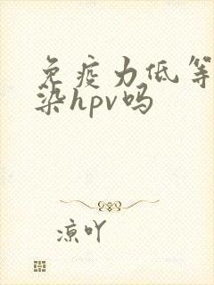 免疫力低等于感染hpv吗