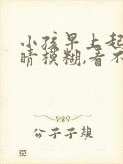 小孩早上起来眼睛模糊,看不清楚什么原因?