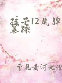 孩子12岁脾气暴躁