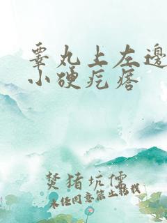 睾丸上左边有个小硬疙瘩