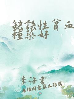 缺铁性贫血吃哪种药好