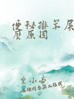 便秘排羊屎蛋什么原因