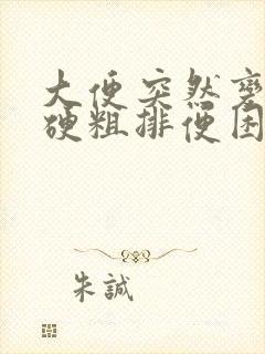 大便突然变得干硬粗排便困难