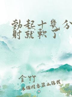 勃起十几分钟没射就软了