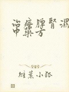 治疗脾肾湿寒的中药方