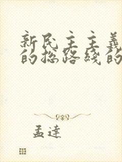 新民主主义革命的总路线的内容是什么?