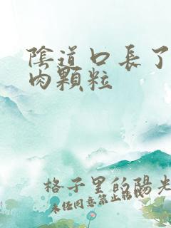 阴道口长了好多肉颗粒