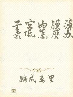 子宫内膜薄雌激素低怎么办