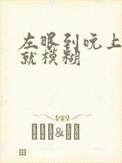 左眼到晚上眼睛就模糊