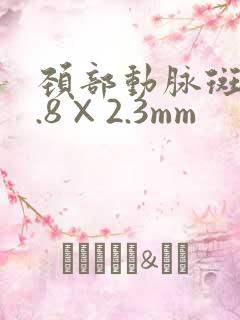 颈部动脉斑块7.8×2.3mm