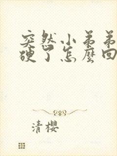 突然小弟弟就不硬了怎么回事