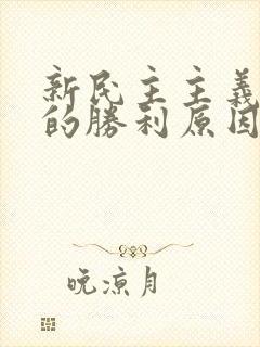 新民主主义革命的胜利原因