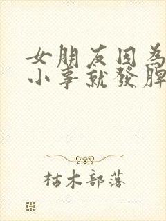 女朋友因为一点小事就发脾气怎么办