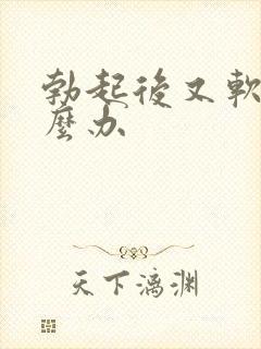 勃起后又软了怎么办