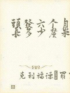 头发六个月可以长多少厘米