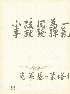 小孩因为一点小事就发脾气怎么办