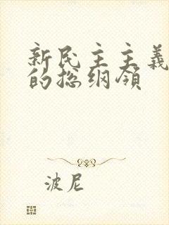 新民主主义革命的总纲领