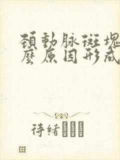 颈动脉斑块是什么原因形成的