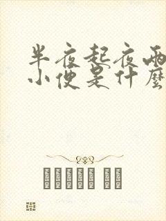 半夜起夜两三次小便是什么原因