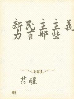 新民主主义的动力有哪些