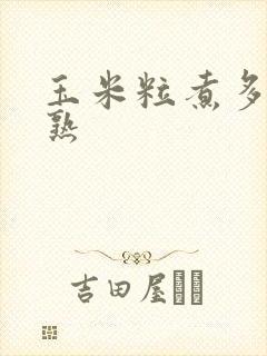 玉米粒煮多久会熟