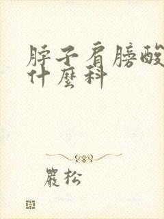 脖子肩膀酸痛挂什么科