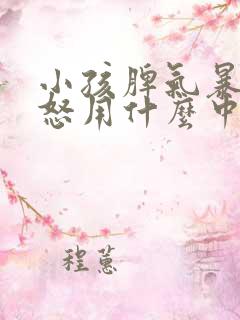 小孩脾气暴躁易怒用什么中药可以调理吗