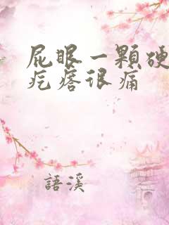 屁眼一颗硬硬的疙瘩很痛