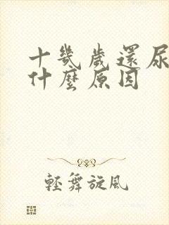 十几岁还尿床是什么原因