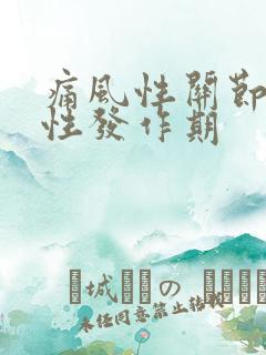 痛风性关节炎急性发作期