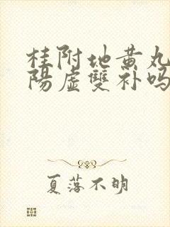 桂附地黄丸阴虚阳虚双补吗