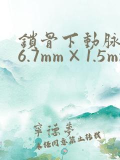 锁骨下动脉斑块6.7mm×1.5mm