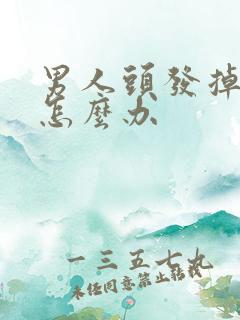 男人头发掉的多怎么办