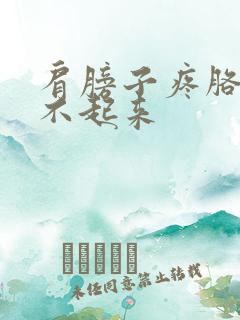 肩膀子疼胳膊抬不起来