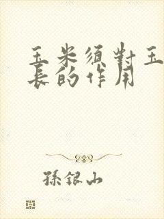 玉米须对玉米生长的作用