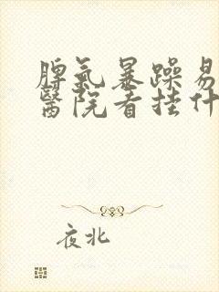 脾气暴躁易怒去医院看挂什么科