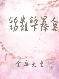 56岁的男人性功能下降是咋回事