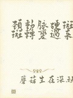 颈动脉硬斑是软斑转变过来的吗