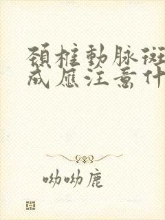 颈椎动脉斑块形成应注意什么