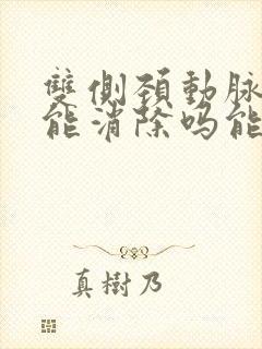 双侧颈动脉斑块能消除吗能治好吗