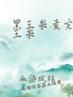 黑玉米煮完变黄玉米