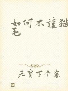 如何不让猫咪掉毛