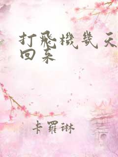 打飞机几天能补回来