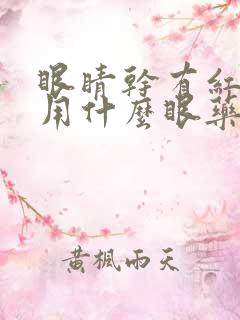 眼睛干有红血丝用什么眼药水好