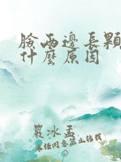 脸两边长颗粒是什么原因