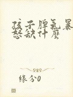 孩子脾气暴躁易怒缺什么