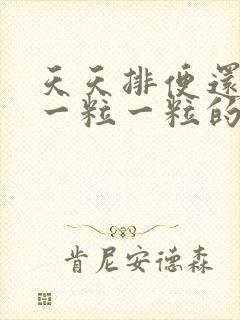 天天排便还便秘一粒一粒的怎么回事